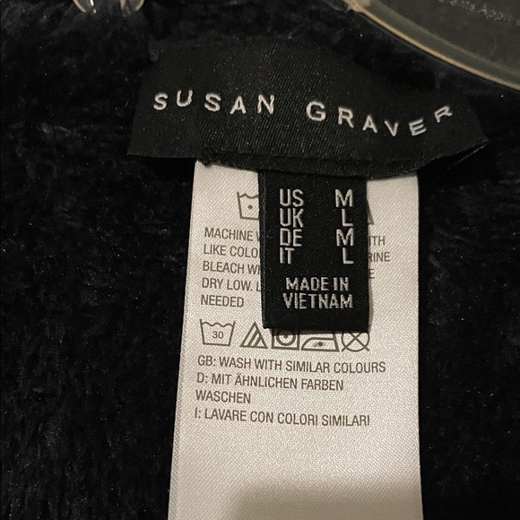 **NWOT**Susan Graver Blue Houndstooth Ski Jacket - Picture 2 of 8